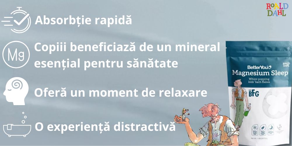 Fulgi de baie cu magneziu BFG (750 grame), BetterYou de la Botaniq.ro